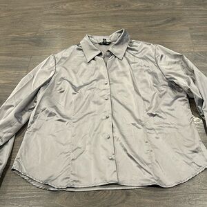 George silver long sleeve button down size XXL GC 10:14